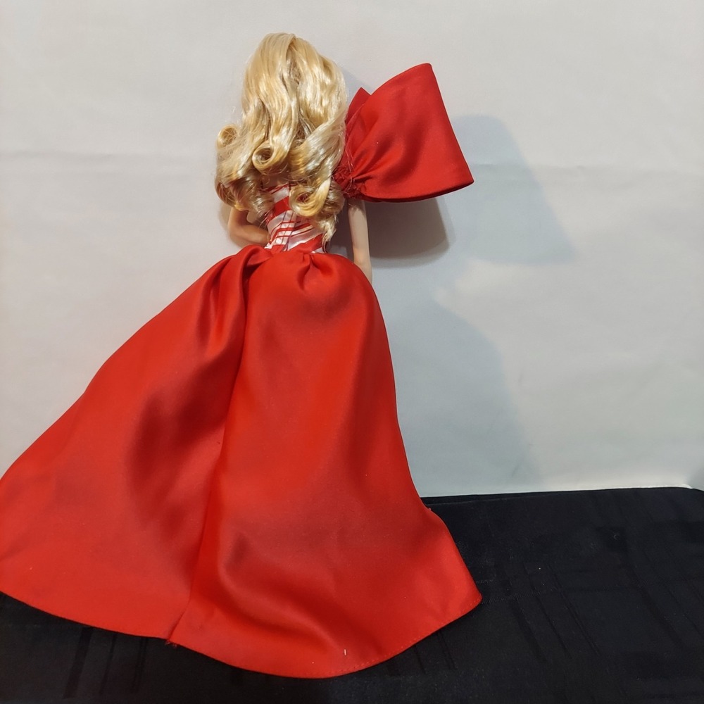 Barbie Holiday 2019 Model Muse Doll Blonde Blue Eyes Candy Cane dress 12" - Picture 3 of 7